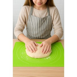 Silicone Baking Set with Silicone Baking Mat (12” x 16”) and 10 Standard Cupcake Liners (2.7” Reusable Muffin Cups) – Nonstick Pastry Mat for Rolling Dough, Oven Safe, BPA Free, Easy to Clean