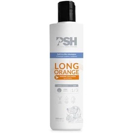 PSH Long Orange, Champú Suave con Colágeno Marino para Perros y Gatos, 300 ml, Hipoalergénico