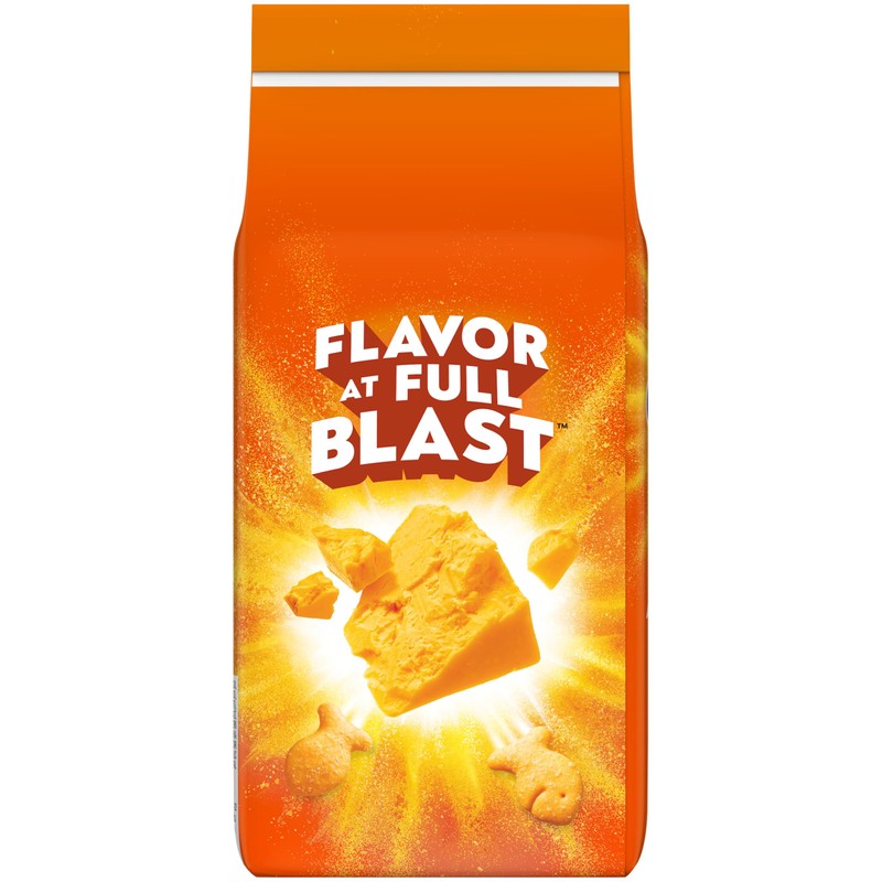 Goldfish Flavor Blasted Xtra Cheddar Cheese Crackers, Baked Snack Crackers,