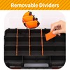Small Parts Organizer, 34-Compartments Hardware Organizer Box, Double Side Storage