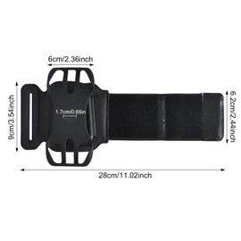 6.8'' Running Phone Armband, Arm Strap for Phone Running, Phone Arm Bands for Running, Running Phone Holder Arm, 360° Rotation & Detachable, for Gym, Exercise, Walking, Hiking, and Biking