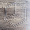 Hexagon 3 Pocket Valet Tray Router Templates, Clear Acrylic Template,
