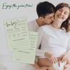 Sage Green Baby Shower Game Cards, Advice & Predictions, Double-Sided