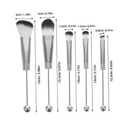Vaguelly 2 Sets Makeup Brush Set for Women Blush Eye Shadow Loose Powder Brushes Durable Silver Handle with Soft Bristles for Easy Application and Precision for Eye Makeup and Blending