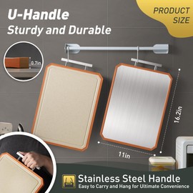 2 in 1 Stainless Steel Cutting Board with Handle Chopping Butcher Block not Titanium Adult Women Mom Aunt Grandma Bestie Wife Lady 1975 1965 30th 35th 40th 50th Year Old Happy Birthday Useful Gifts