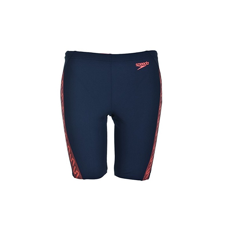 Speedo Men's Monogram Jammer - Navy/Ignite, 36 Inch