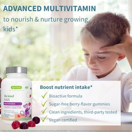 Igennus Methylated Kids Multivitamin Gummies, Age 4+, 90 Gummies | Clean Label & Third Party Tested, No Artificial Sweeteners or Flavors, Sugar Free, 