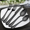 LIANYU 40-Piece Black Silverware Set for 8, Stainless Steel Flatware