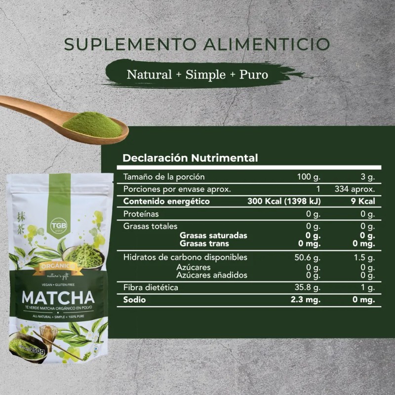 Té Matcha 100% Puro Premium Orgánico 500 Gramos