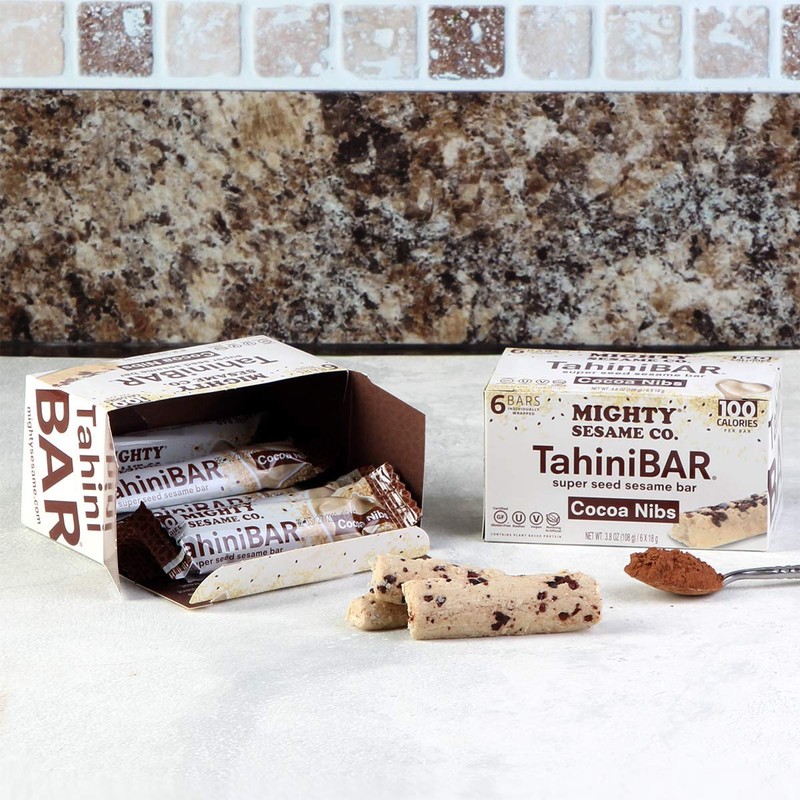 Mighty Sesame TahiniBars with Cocoa Nibs 3.8oz (8 Pack, 48