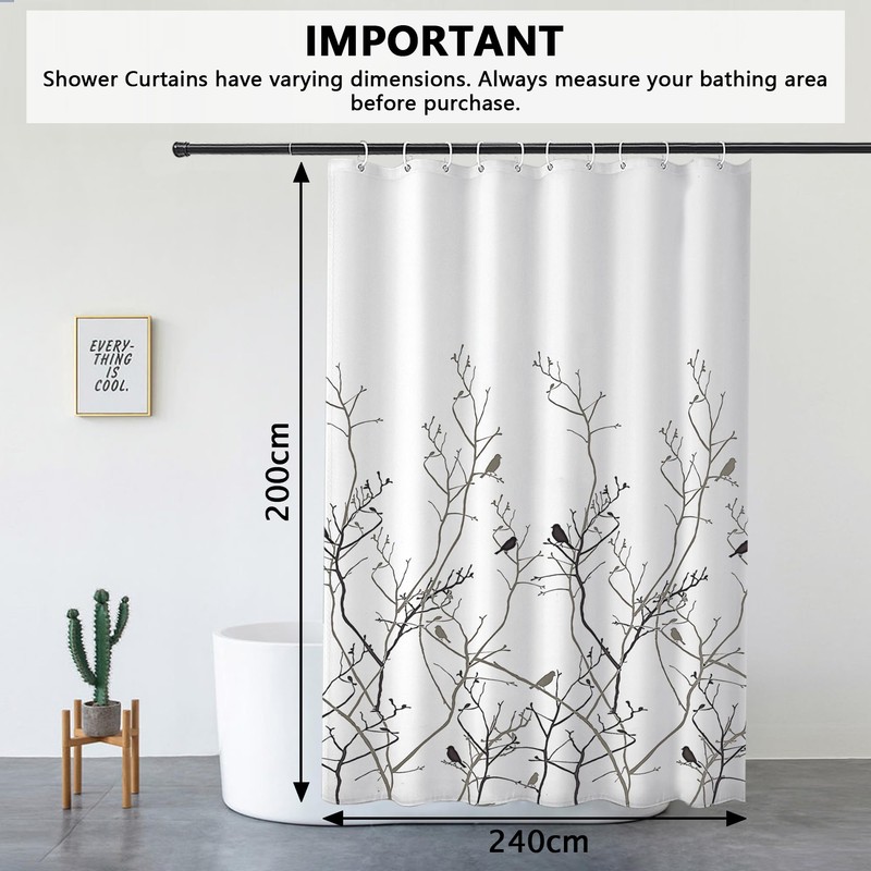 KAIMEIYU Shower Curtain Washable Textile Polyester Fabric Bathroom Curtain with