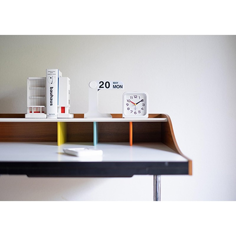Elcomune DCL-005 Bauhaus GENE ALARM CLOCK Bayer Alarm SQ White