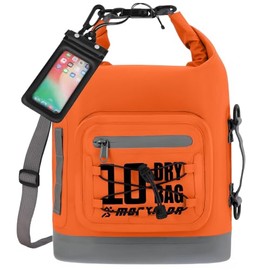 MORXPLOR Bolsa Seca Impermeable, Mochila Seca Enrollable de 5L/10L/20L/30L/40L/55L con Funda Impermeable para teléfono para natación, Kayak