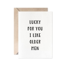 MAGJUCHE Funny birthday card for husband, boyfriend, joke card for him, I like older men card