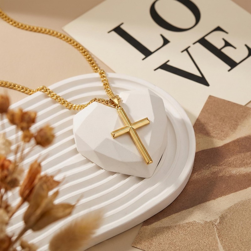 BANGALO Cross Necklace for Women for Men Faith Jewelry Presents