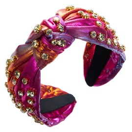 scicent Headbands for Women's Hair Bling Crystal Hair Band Sparkly Glitter Knotted Head Band Fashion Wide Head Hoops Fashion Party Hair Accessories for Girls - 26212