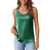 Zeagoo Womens Tops Dressy Casual Silk Satin Tank Top Sleeveless