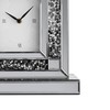 SHYFOY Luxury Crystal-Embedded Mirrored Table Clock, Elegant Decorative Clock with