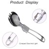2 Pcs Foldable Cutlery Stainless Steel Folding Spork Lightweight Outdoor