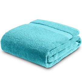 Towelogy Luxury Extra Large Bath Towels 90x140cm | 100% Egyptian Cotton Ring Spun Soft and Absorbent Hotel Quality Spa Bath Sheet (1, Aqua Blue)