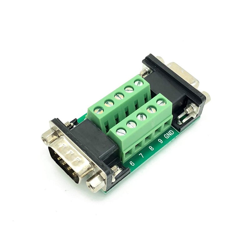 BUELEC DB9 Breakout Board Adapter 2-Pack - DB9 Male &