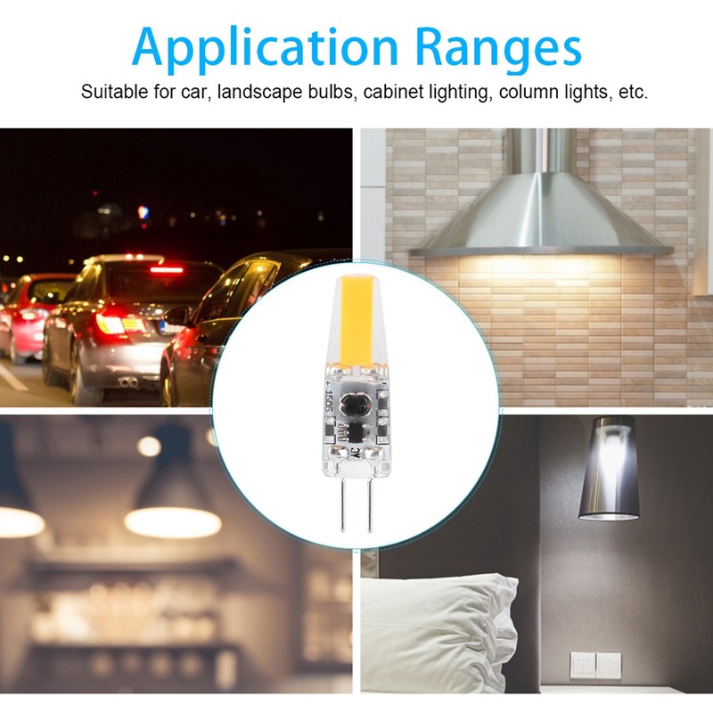 10Pcs G901052 1.5W Mini Silicone Bi‑Pin LED Light Bulb Kit