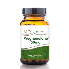 MD Prescriptives Pregnenolone - Vegan Formula for Hormone Health - Hormone Support Supplement & Energy for Adults - 60 Vegetarian Capsules (50mg)