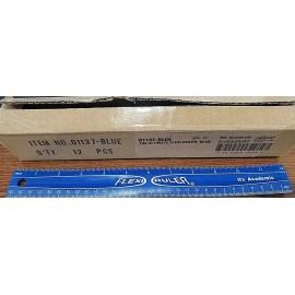 LockerMate  BLUE ULTIMATE FLEXI RULER  Academic 1137  Flexible Ruler  ~ LOT OF 12