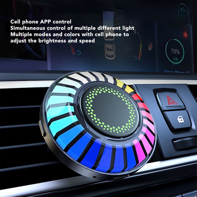 RGB Sound Pickup Light Round Colorful with Fragrance Aroma Diffuser