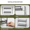 Standing Spice Rack Organiser Kitchen Spice Organiser Shelf Worktop Black