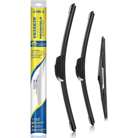 Juego de 3 escobillas de limpiaparabrisas compatibles con Toyota Sienna 2020, 2019, 2018, 2017, 2016, 2015, 2014 ~ 2011, repuesto automotriz, juego de escobillas limpiaparabrisas delanteras y traseras