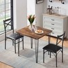 VECELO 3-Piece Dining Room Kitchen Table and Pu Cushion Chair