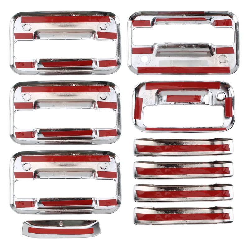 Carbhub 5 Pack Driver and Passenger Side Silver Tone Car