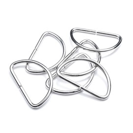 FLQ015 - Juego de 50 anillos Dee de 1-1/2 pulgadas con hebilla de metal, accesorios de costura