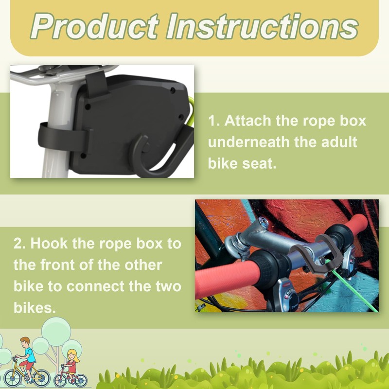 Yeria Tow Rope Bicycle Children, 2.5 m Bicycle Traction Rope,
