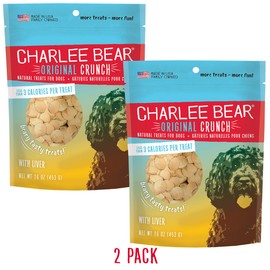 Charlee Bear Dog Treats Variety Pack includes Liver, Egg and Cheese, Chicken and Garden Vegetable, Turkey Liver and Cranberries