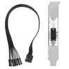 PC Power Button Extension Cable with Full Height PCIe Bracket