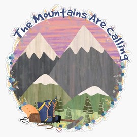 EB Store The Mountains Are Calling - Climb Vinyl Waterproof Sticker Decal Car Laptop Wall Window Bumper Sticker 5inch(EBSTORE-STICKERS-754)