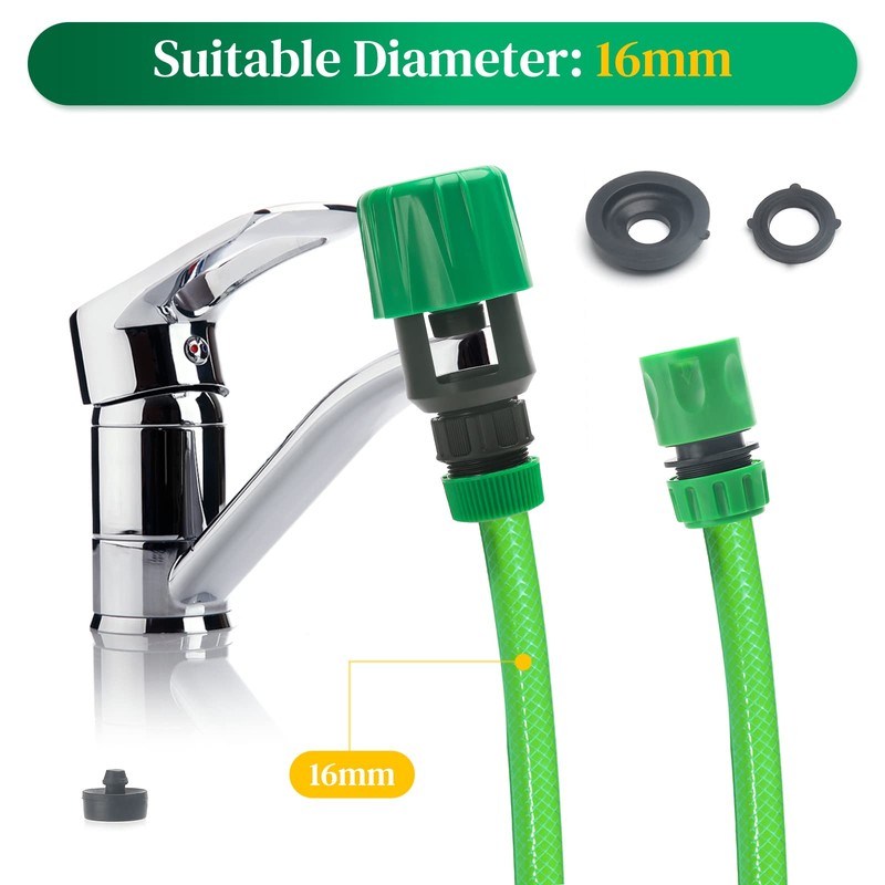 2 Pack Kitchen Tap Hose Connector, Mixer Tap Hose Connector,