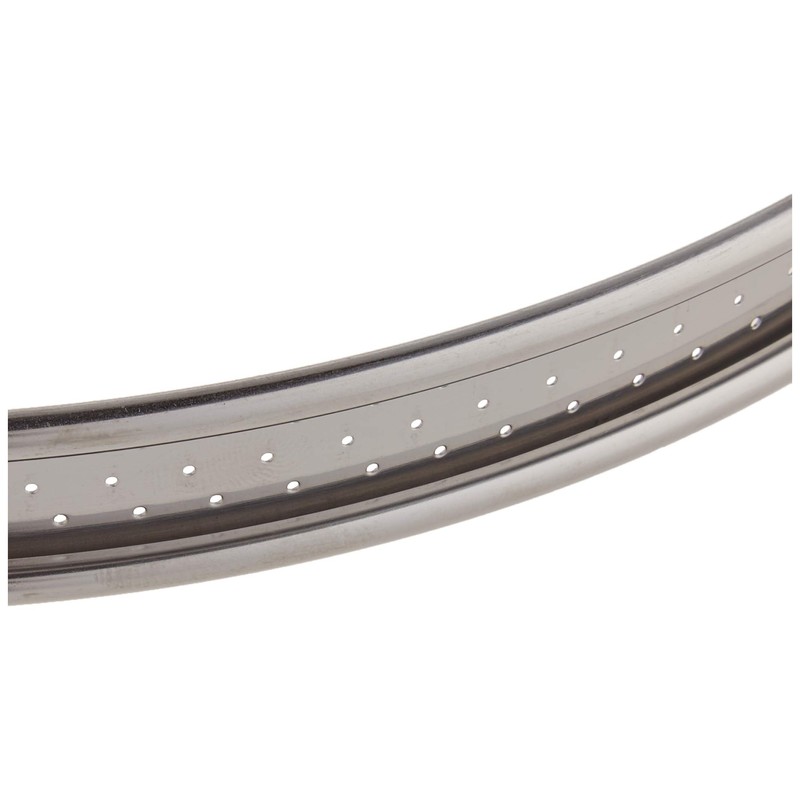 De Buyer Stainless Steel Round Perforated Tart Ring with Rolled