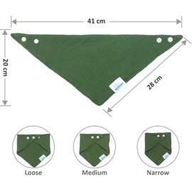 Miyacare Pack of 10 Baby Bibs Triangular Scarf, Super Absorbent, 100% Cotton, Baby Neckerchief with 4 Adjustable Press Studs, for Baby Boys and Girls, oceanic forest