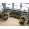 Pacific Northwest Miniatures 1:48 Scale Pillowed Couch and Chairs Set