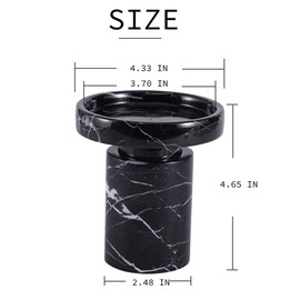 JIMEI Candle Holder Real Luxurious Natural Marble Candlestick Holder for Wedding Dinning Party, Candle Stand for Scented Candle, Candlestick, Taper Candle Pillar Candle, Tealight Candles (B Style)