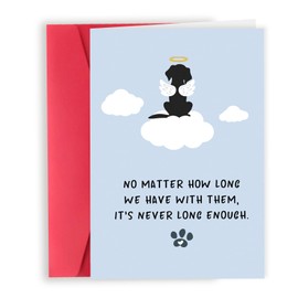 Londue Dog Sympathy Card, Cute Pet Loss Cards, Dog Memorial Sympathy Gifts for Loss of Pet, Condolence Card for Pet Owner Lover, Doggy Bereavement Ideas for Family Friends Husband Wife