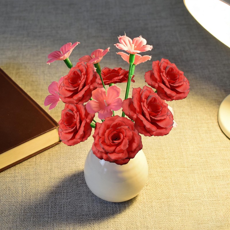 30 Pack Red Roses, Artificial Flowers Fake Silk, Real Looking