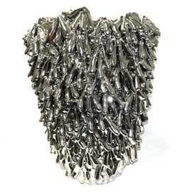 Hosley 12-Inch High Kora Vase, Silver Grey Finish, Elegant Modern Design for Home Decor, Room Decor, Bedroom Decor, Ideal Gift for Weddings, Floral Arrangements, Floor Vase, Parties, Spa