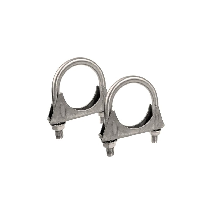 Elifecenter Heavy Duty 1.75" 1-3/4 Inch Exhaust U Bolt Clamps