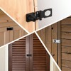 Cjueiom 2pcs 2.5 Inch Locking Key Hasp Black Garden Gate