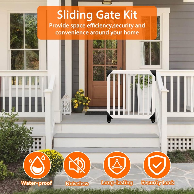 Sliding Gate Kit - Heavy Duty Rolling Gate Hardware Kit