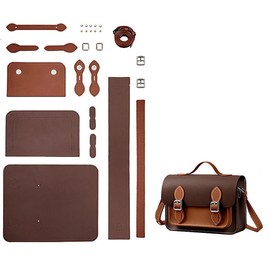 [narunaru] DIY Handmade Bag, 2-Way Bag, Self-Assembling Bag Set (Two-Tone Brown)